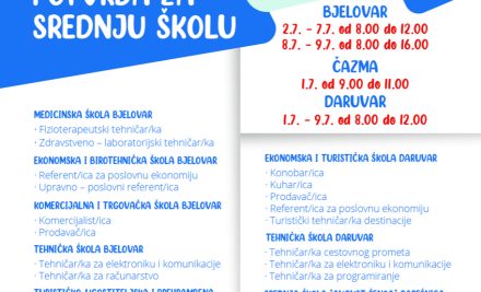 Važna obavijest za učenike osmih razreda: Izdavanje potvrda za upis u srednju školu